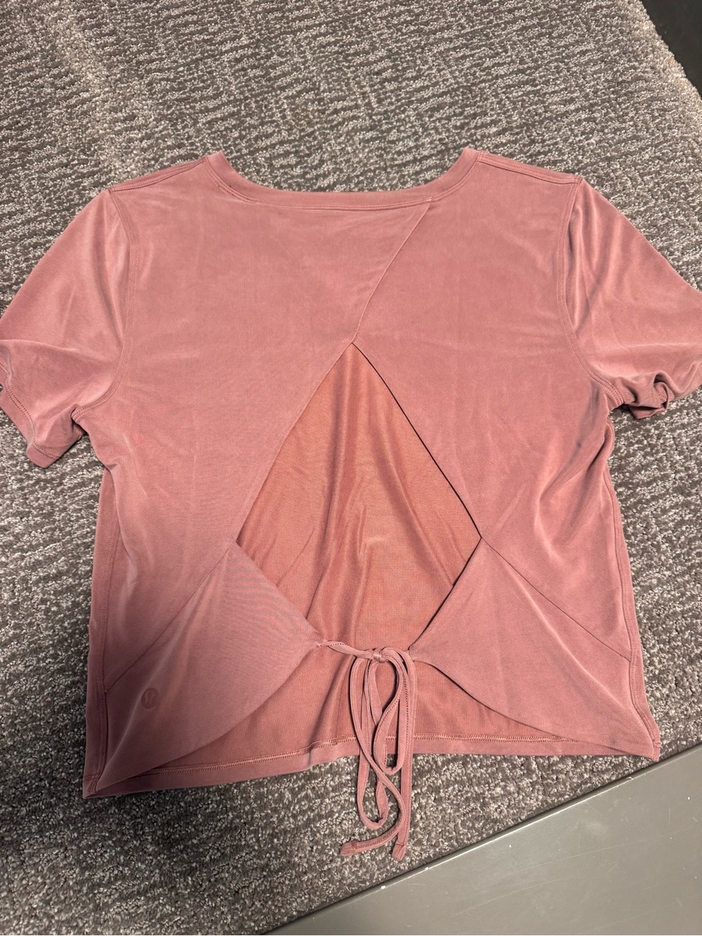 Lululemon Open Tie-Back Short Sleeve Spiced Chai - Picture 5 of 7